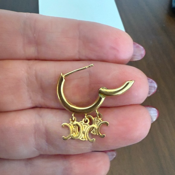 Celine Triomphe Trio Dangle Earrings - Picture 4 of 4